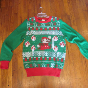 Super Mario Bros. Sweaters - NWT Super Mario Bros. Ugly Christmas Sweater Green Super Mario Bros. Sweaters - NWT Super Mario Bros. Ugly Christmas Sweater Green